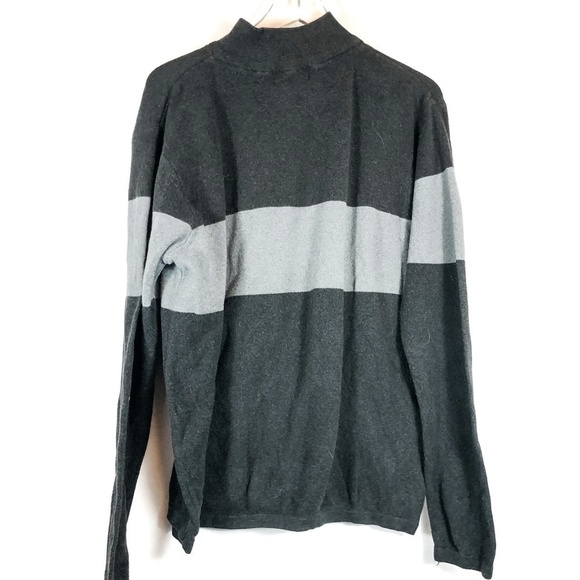 Steve & Barry's 3/4 Zip Up Black & Gray Sweater - Picture 3 of 3